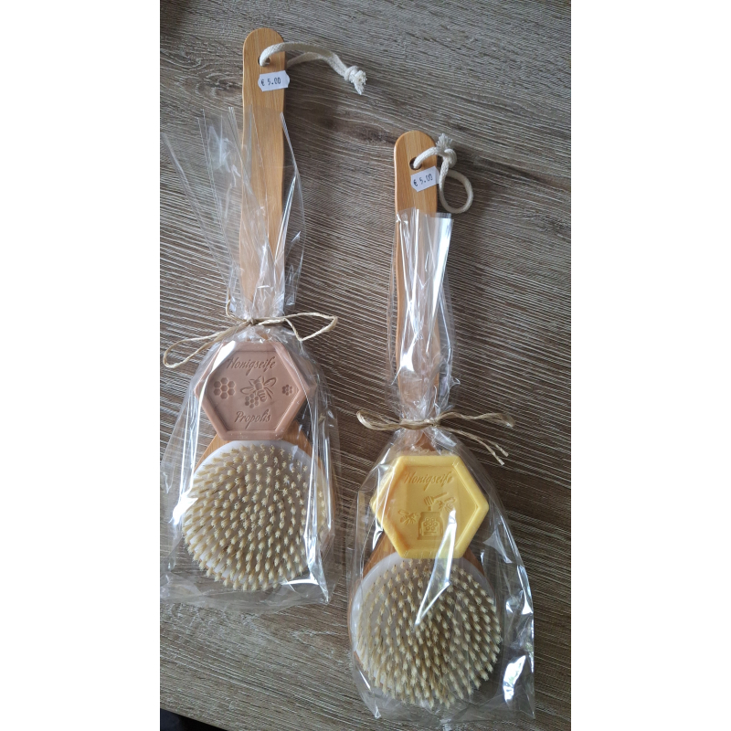 Badborstel met honingzeep