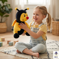 Pluche bijen knuffel 20cm