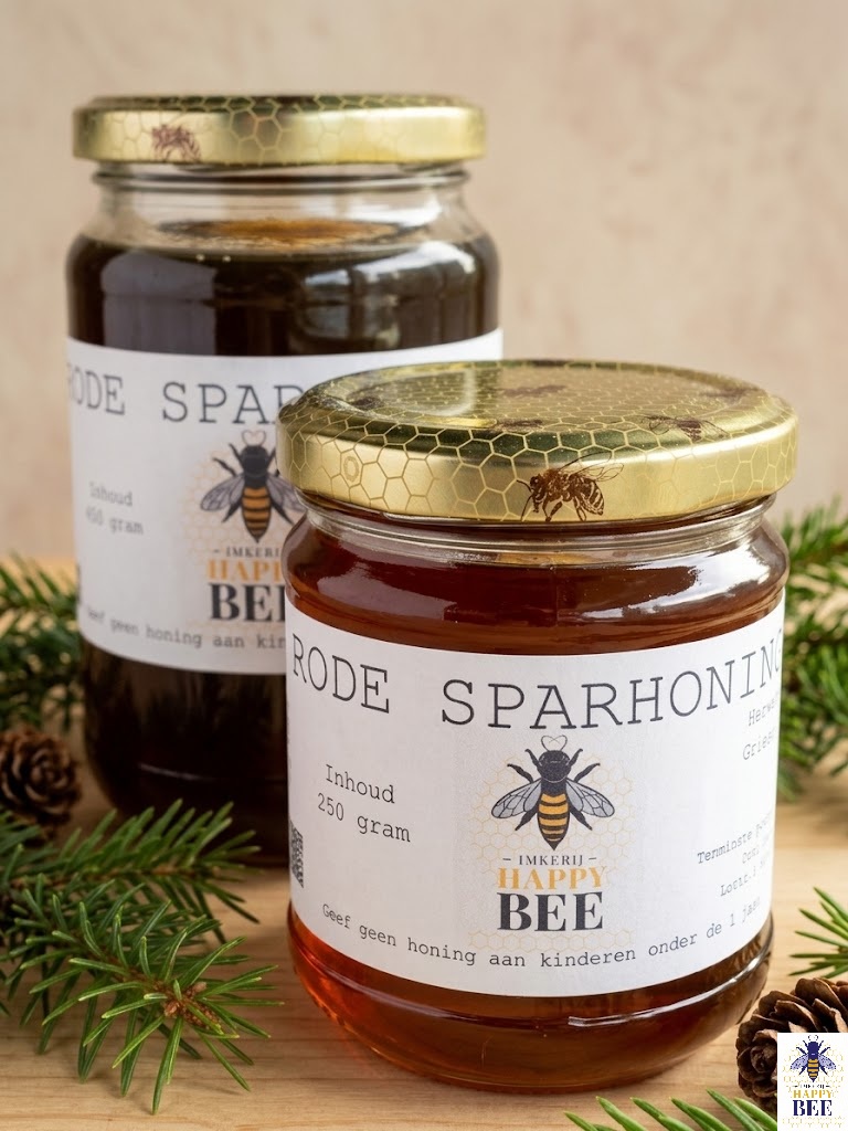 Rode Spar Honing - 100% Pure Boskracht uit Griekenland